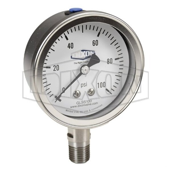Dry Gauge, 0 to 5000 psi, 1/4 in NPT Connection, 2-1/2 in Dial, +/- 2-1-2 %